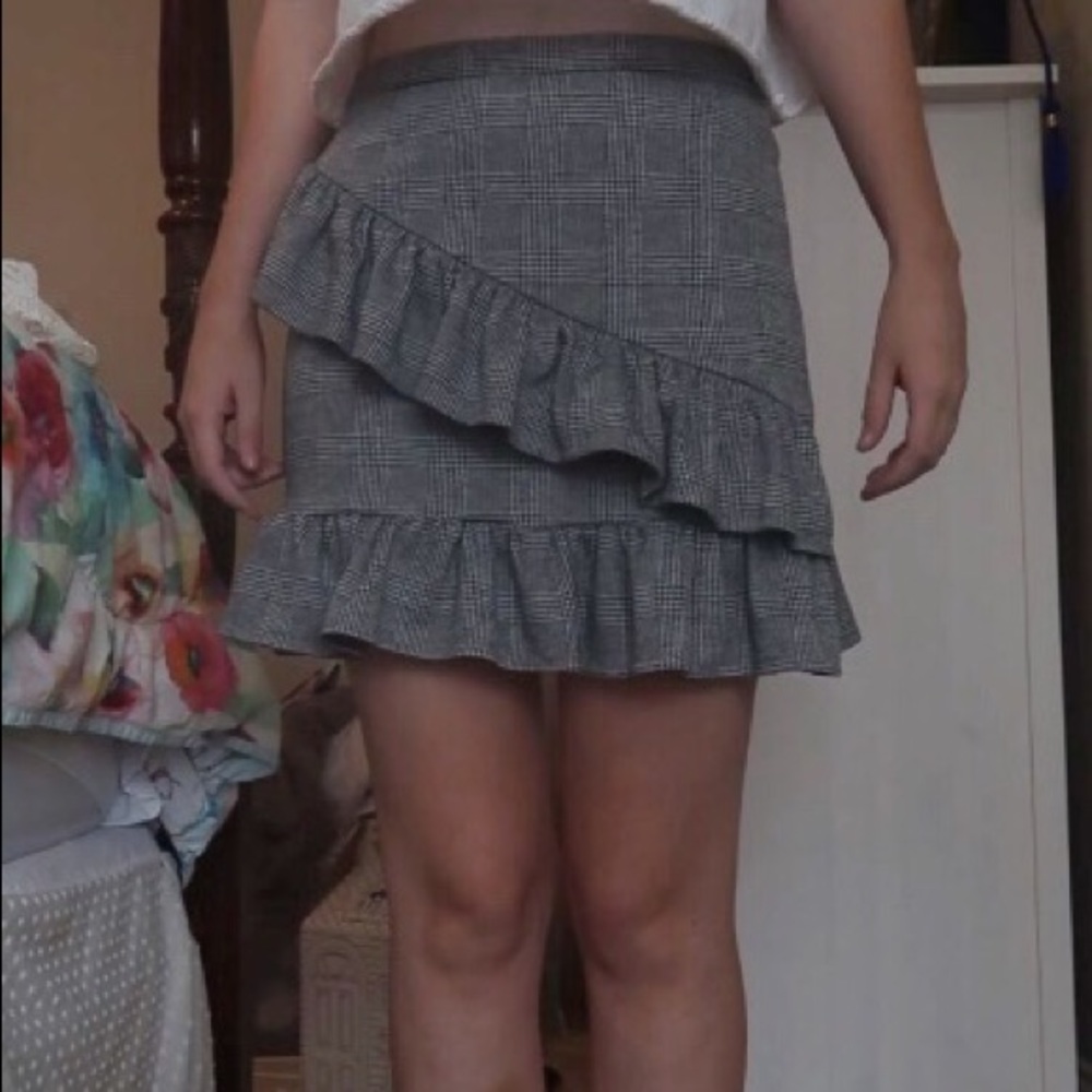 Sugar High Ruffled Plaid Skirt